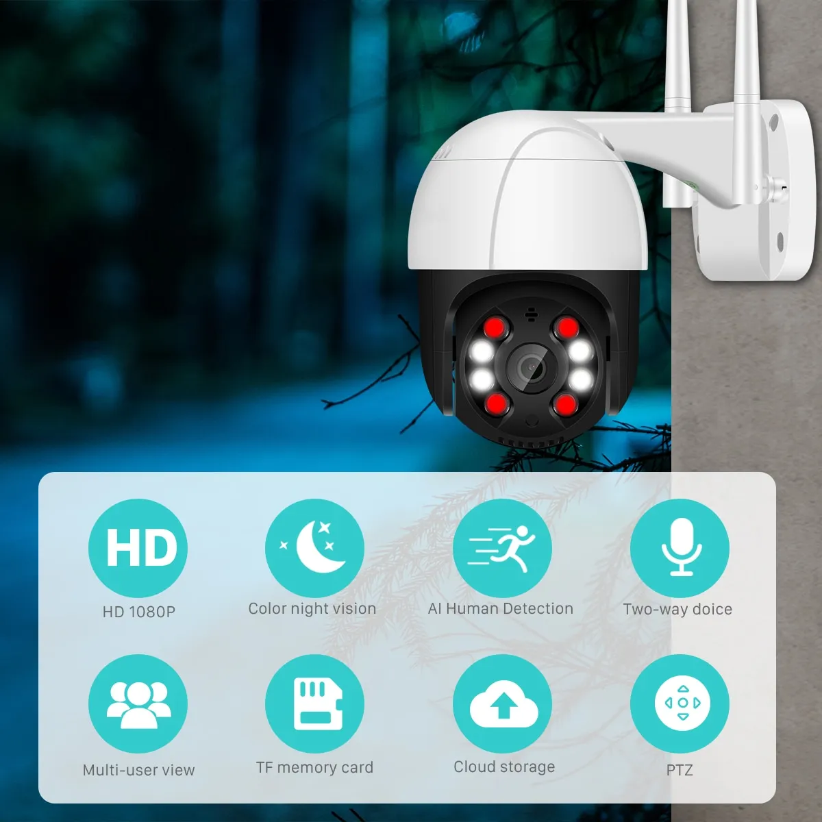 3MP PTZ Wifi IP Camera 4X Zoom