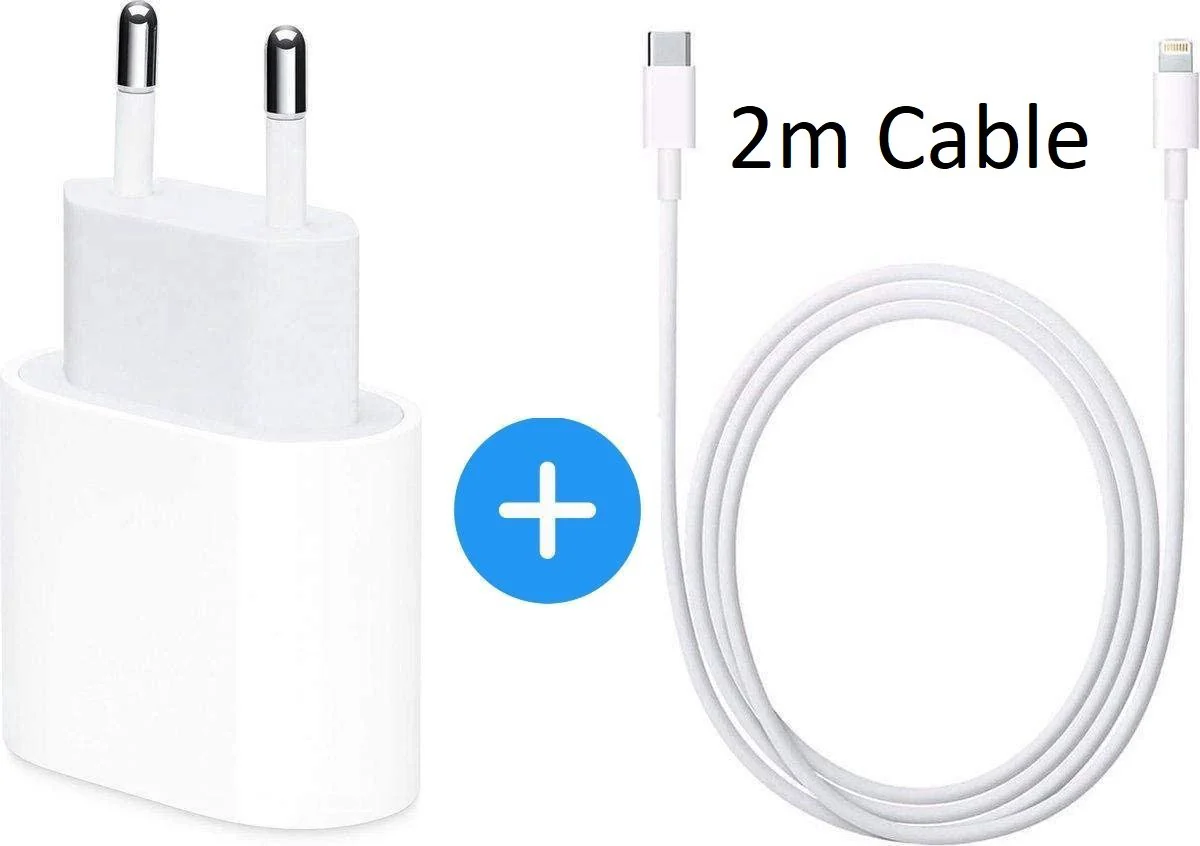 20W Apple Snellader + USB-C naar Lightning kabel te kiezen 1m/2m kabel - Afbeelding 6