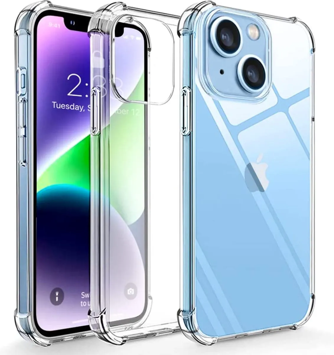Iphone 14 MAX Schokbestendig Transparant TPU back cover - Afbeelding 2