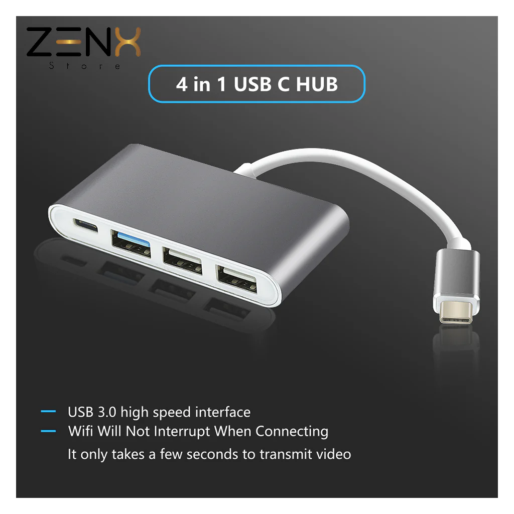 USB 3.1 4 in 1 -in-1 Hub ZenXstore - Afbeelding 4