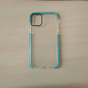 Iphone 11 Backcover Transparant Met Blauwe Randen