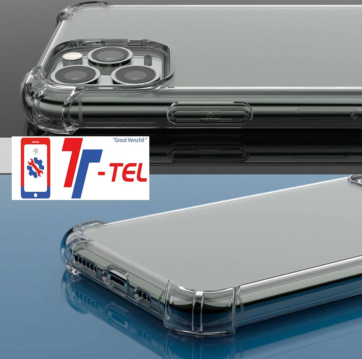 Iphone 14 MAX Schokbestendig Transparant TPU back cover - Afbeelding 3