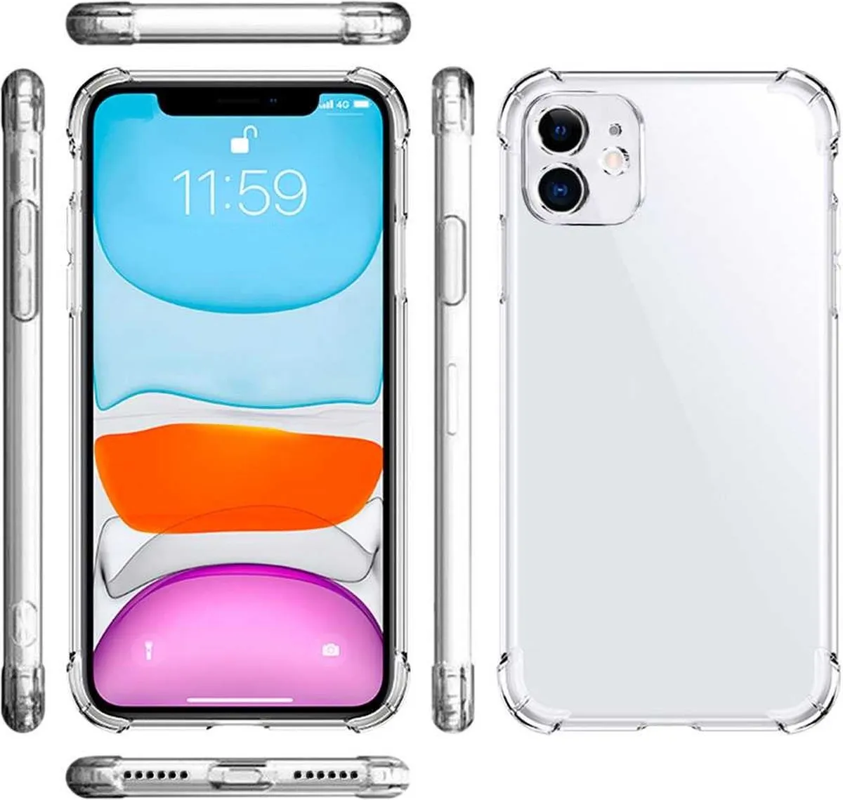 Iphone 14 PRO MAX Schokbestendig Transparant TPU back cover - Afbeelding 4